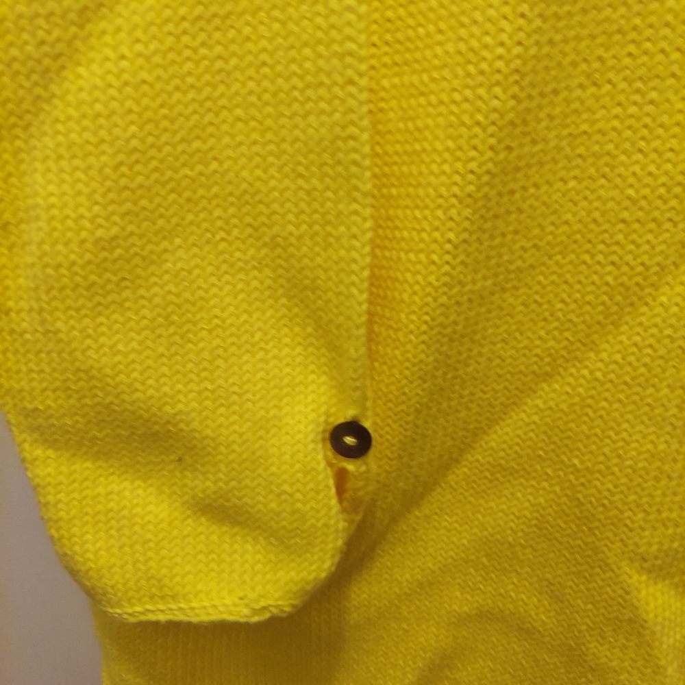 Pure Handknit 100% cotton womans sweater vibrant yellow size 3X - Picture 5 of 12